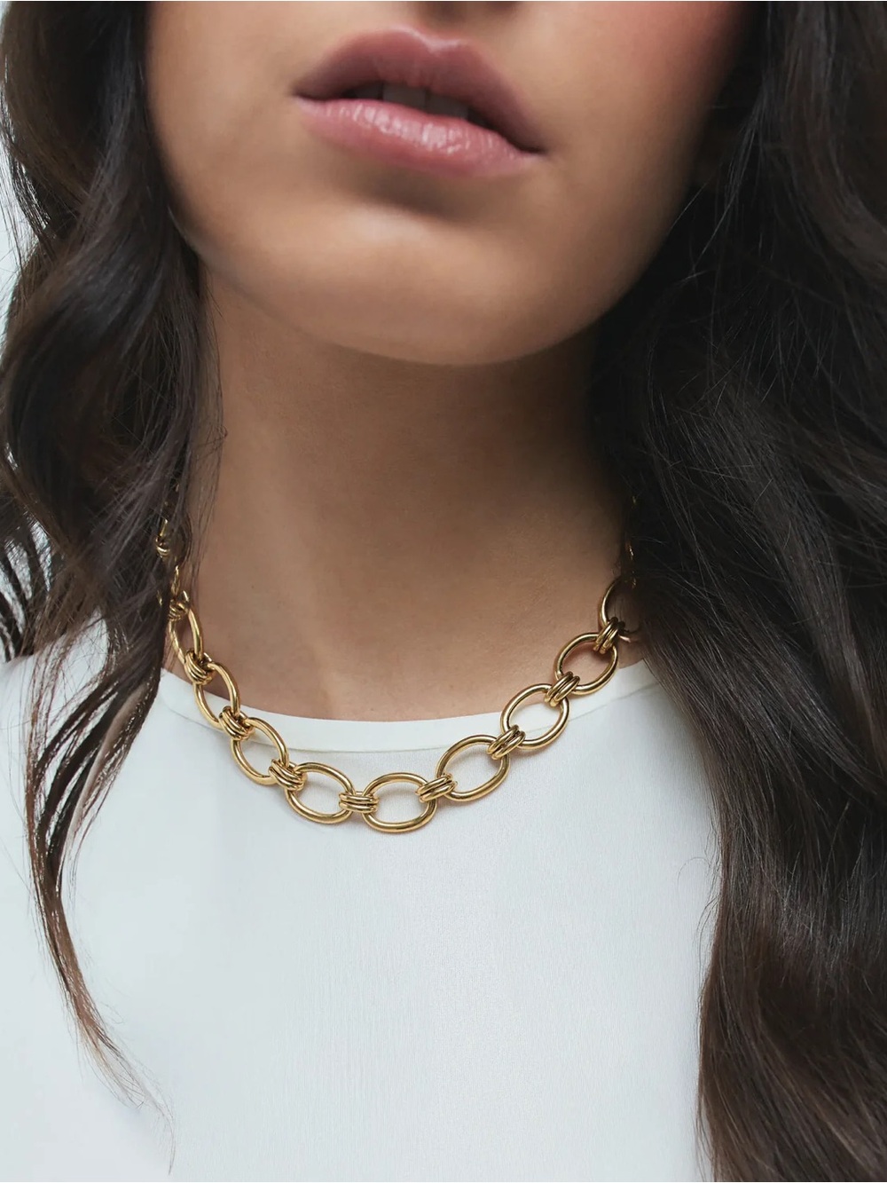 HEY HARPER Water Resistant Gold The Studio Chain Necklace NEW NWT